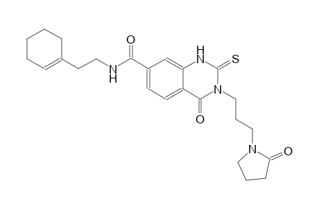 7-quinazolinecarboxamide, N-[2-(1-cyclohexen-1-yl)ethyl]-1,2,3,4-tetrahydro-4-oxo-3-[3-(2-oxo-1-pyrrolidinyl)propyl]-2-thioxo-