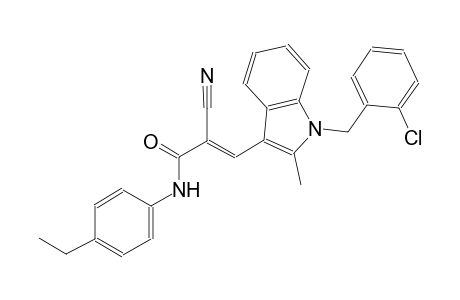 (2E)-3-[1-(2-chlorobenzyl)-2-methyl-1H-indol-3-yl]-2-cyano-N-(4-ethylphenyl)-2-propenamide
