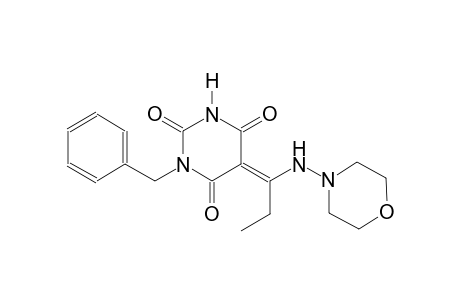 (5E)-1-benzyl-5-[1-(4-morpholinylamino)propylidene]-2,4,6(1H,3H,5H)-pyrimidinetrione