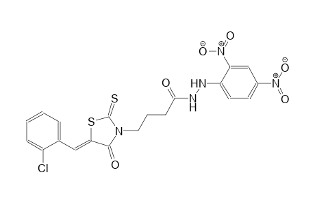 4-[(5Z)-5-(2-chlorobenzylidene)-4-oxo-2-thioxo-1,3-thiazolidin-3-yl]-N'-(2,4-dinitrophenyl)butanohydrazide