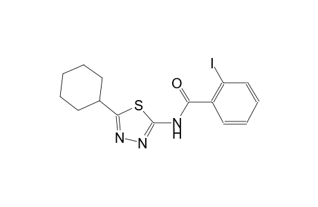 N-(5-cyclohexyl-1,3,4-thiadiazol-2-yl)-2-iodobenzamide
