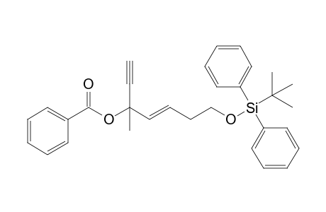 (E)-7-(tert-Butyldiphenylsiloxy)-3-methylhept-4-en-1-yn-3-yl Benzoate