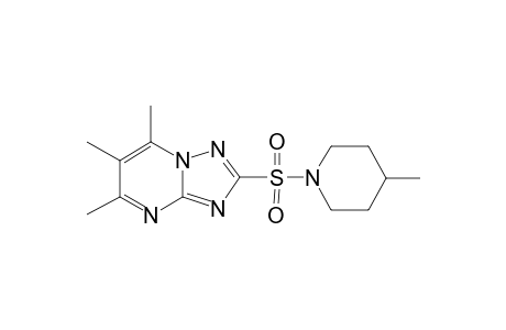 5,6,7-trimethyl-2-(4-methylpiperidin-1-yl)sulfonyl-[1,2,4]triazolo[1,5-a]pyrimidine