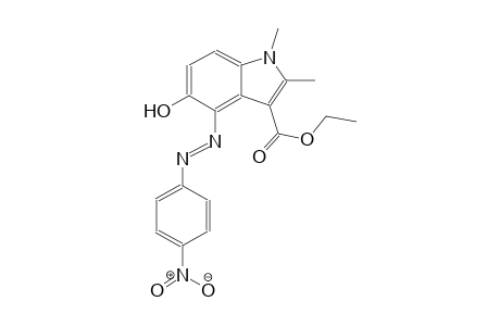 ethyl 5-hydroxy-1,2-dimethyl-4-[(E)-(4-nitrophenyl)diazenyl]-1H-indole-3-carboxylate