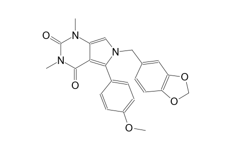 1H-pyrrolo[3,4-d]pyrimidine-2,4(3H,6H)-dione, 6-(1,3-benzodioxol-5-ylmethyl)-5-(4-methoxyphenyl)-1,3-dimethyl-