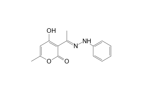 3-acetyl-4-hydroxy-6-methyl-2H-pyran-2-one, 3-(phenylhydrazone