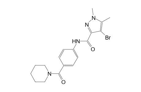 4-bromo-1,5-dimethyl-N-[4-(1-piperidinylcarbonyl)phenyl]-1H-pyrazole-3-carboxamide