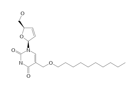 1-(2,3-DIDEOXY-BETA-D-GLYCERO-PENT-2-ENOFURANOSYL)-5-(DECYLOXY-METHYL)-URACIL