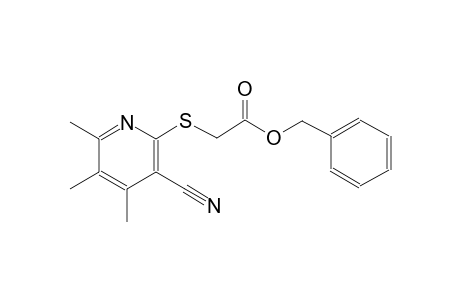 acetic acid, [(3-cyano-4,5,6-trimethyl-2-pyridinyl)thio]-, phenylmethyl ester