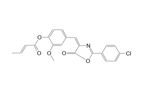 2-butenoic acid, 4-[(E)-(2-(4-chlorophenyl)-5-oxo-4(5H)-oxazolylidene)methyl]-2-methoxyphenyl ester, (2E)-