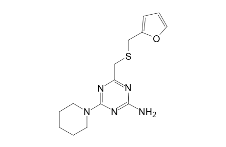 4-(2-furylmethylsulfanylmethyl)-6-(1-piperidyl)-1,3,5-triazin-2-amine