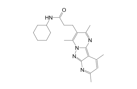 pyrido[2',3':3,4]pyrazolo[1,5-a]pyrimidine-3-propanamide, N-cyclohexyl-2,4,8,10-tetramethyl-
