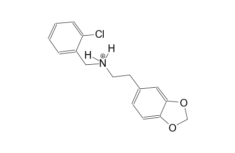 2-(1,3-benzodioxol-5-yl)-N-(2-chlorobenzyl)ethanaminium