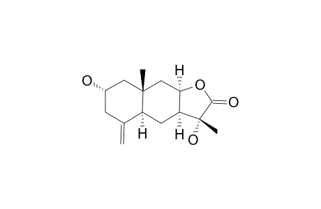 RACEMOSALACTONE_D;2-ALPHA,11-ALPHA-DIHYDROXYEUDESM-4-EN-12,8-BETA-OLIDE