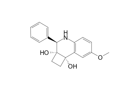 2aR*,3R*,8bS*-2a,8b-dihydroxy-7-methoxy-3-phenyl-1,2,3,4-tetrahydrocyclobut[c]quinoline