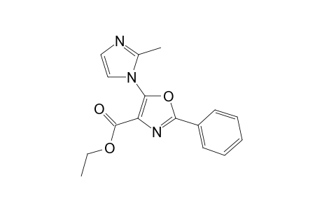 Ethyl ester of 5-(2-methyl-1H-imidazol-1-yl)-2-phenyl-4-oxazolecarboxylic acid
