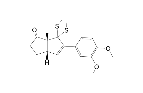 (3aS,6aR)-5-(3,4-Dimethoxy-phenyl)-6a-methyl-6,6-bis-methylsulfanyl-3,3a,6,6a-tetrahydro-2H-pentalen-1-one