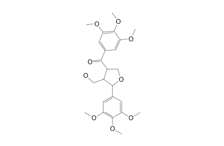 (+)-ARBORONE;3-HYDROXYMETHYL-4-(3,4,5-TRIMETHOXYBENZOYL)-2-(3,4,5-TRIMETHOXYPHENYL)-2,3-CIS-3,4-TRANS-TETRAHYDROFURAN