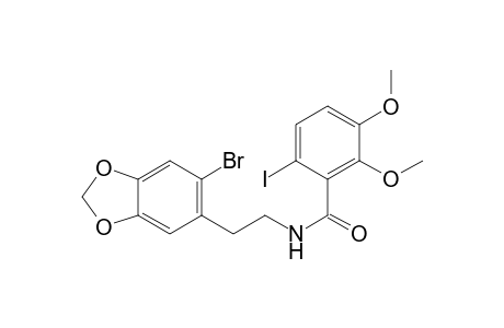 N-[2-(6-bromanyl-1,3-benzodioxol-5-yl)ethyl]-6-iodanyl-2,3-dimethoxy-benzamide