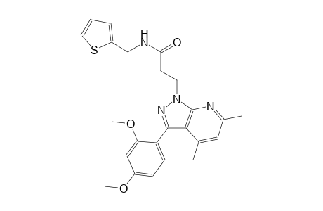 1H-pyrazolo[3,4-b]pyridine-1-propanamide, 3-(2,4-dimethoxyphenyl)-4,6-dimethyl-N-(2-thienylmethyl)-