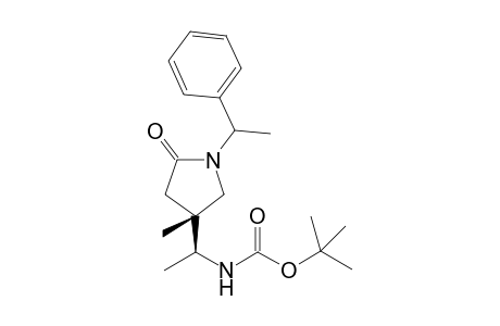 1,1-Dimethylethyl-{1(S)-[3'(R)-methyl-5'-oxo-1'-(1"-phenylethyl)-3'-pyrrolidinyl]ethyl carbamate
