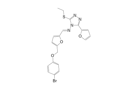 N-((E)-{5-[(4-bromophenoxy)methyl]-2-furyl}methylidene)-3-(ethylsulfanyl)-5-(2-furyl)-4H-1,2,4-triazol-4-amine