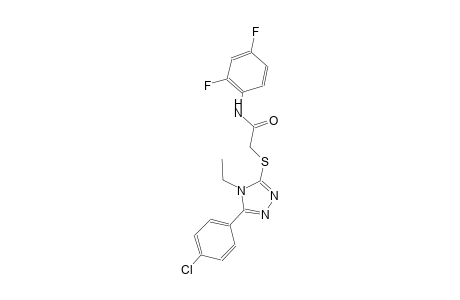 2-{[5-(4-chlorophenyl)-4-ethyl-4H-1,2,4-triazol-3-yl]sulfanyl}-N-(2,4-difluorophenyl)acetamide