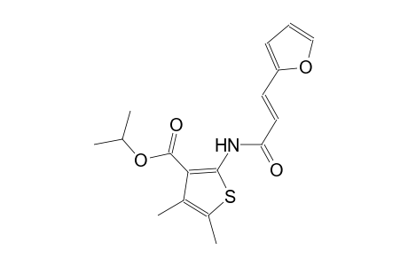 isopropyl 2-{[(2E)-3-(2-furyl)-2-propenoyl]amino}-4,5-dimethyl-3-thiophenecarboxylate