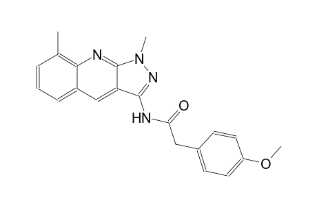 N-(1,8-dimethyl-1H-pyrazolo[3,4-b]quinolin-3-yl)-2-(4-methoxyphenyl)acetamide