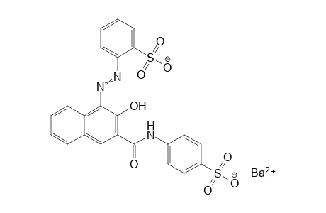 Benzenesulfonic acid, 2-[[2-hydroxy-3-[[(4-sulfophenyl)amino]carbonyl]-1-napthalenyl]azo]-, barium salt (1:1)