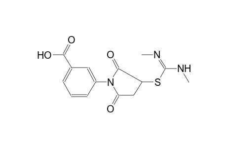 3-[3-({(Z)-(methylamino)[(Z)-methylimino]methyl}sulfanyl)-2,5-dioxo-1-pyrrolidinyl]benzoic acid