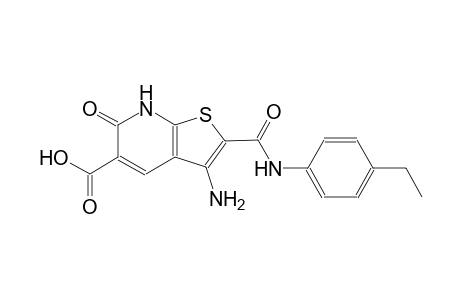3-amino-2-[(4-ethylanilino)carbonyl]-6-oxo-6,7-dihydrothieno[2,3-b]pyridine-5-carboxylic acid