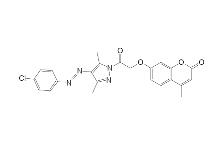 1-(4-Methylcoumarinyl-7-oxyacetyl)-3,5-dimethyl-4-(4-chlorophenylazo)pyrazole