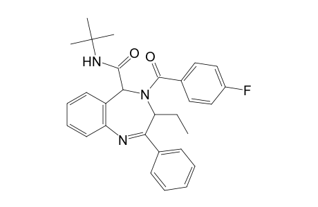 N-(tert-Butyl)-3-ethyl-4-(4-fluorobenzoyl)-2-phenyl-4,5-dihydro-3H-1,4-benzodiazepine-5-carboxamide
