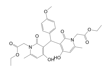 Bis(1-ethoxycarbonylmethyl-4-hydroxy-6-methyl-2-oxo-3-pyridinyl)(4-methoxyphenyl)methane
