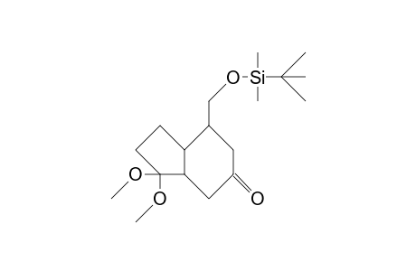 4-([T-Butyl-dimethyl-siloxy]-methyl)-1,1-dimethoxy-2,3,3aa, 4a,5,7aa-hexahydro-7H-inden-6-one