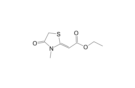 Acetic acid, (3-methyl-4-oxo-2-thiazolidinylidene)-, ethyl ester