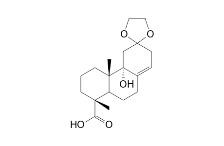 12,12- Ethylenedioxy-9.alpha.-hydroxypodocarp-8(14)-en-19-oic acid
