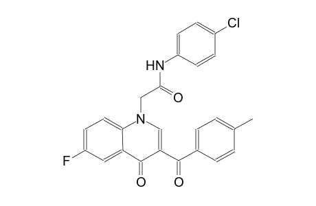 1-quinolineacetamide, N-(4-chlorophenyl)-6-fluoro-1,4-dihydro-3-(4-methylbenzoyl)-4-oxo-