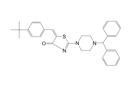 4(5H)-thiazolone, 5-[[4-(1,1-dimethylethyl)phenyl]methylene]-2-[4-(diphenylmethyl)-1-piperazinyl]-, (5E)-