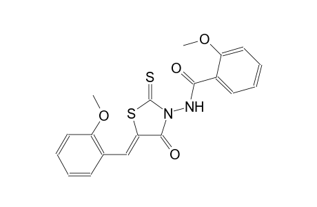 2-methoxy-N-[(5Z)-5-(2-methoxybenzylidene)-4-oxo-2-thioxo-1,3-thiazolidin-3-yl]benzamide