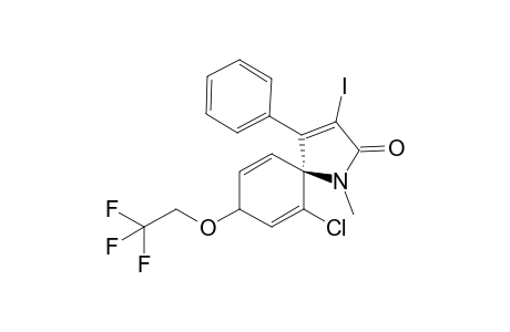 cis-3-Iodo-6-chloro-1-methyl-4-phenyl-8-(2,2,2-trifluoroethoxy)-1-azaspiro[4.5]deca-3,6,9-trien-2-one