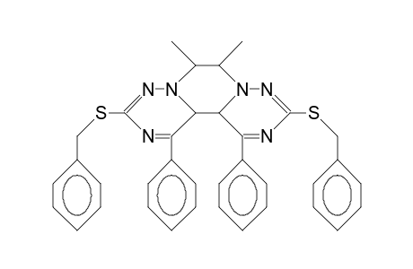 2,7-Bis(benzylthio)-9,10-dimethyl-4,5-diphenyl-4a,4b,9,10-tetrahydro-1,3,6,8,8a,10a-hexaaza-phenanthrene