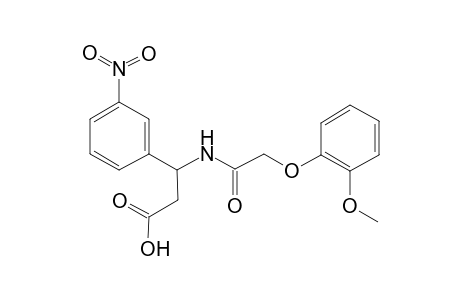 3-[2-(2-methoxyphenoxy)ethanoylamino]-3-(3-nitrophenyl)propanoic acid