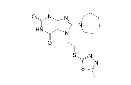 8-hexahydro-1H-azepin-1-yl-3-methyl-7-{2-[(5-methyl-1,3,4-thiadiazol-2-yl)sulfanyl]ethyl}-3,7-dihydro-1H-purine-2,6-dione