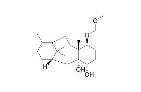 4,12-Methano-1,9a,13,13-tetramethyl-9-(methoxymethoxy)-5a,6-dihydroxy-decahydrocyclodeca[3,4]benzene