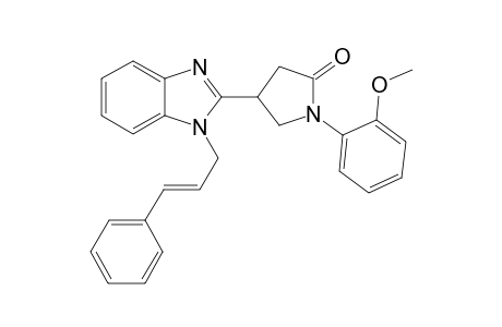 1-(2-Methoxyphenyl)-4-{1-[(2E)-3-phenylprop-2-en-1-yl]-1H-1,3-benzodiazol-2-yl}pyrrolidin-2-one