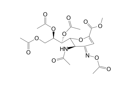 5-Acetamido-4-NO-acetyl-7,8,9-tri-O-acetyl-2,6-anhydro-3,4,5-tridesoxy-4-oximino-D-manno-2-enmethyl ester
