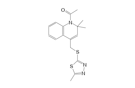 (1-acetyl-2,2-dimethyl-1,2-dihydro-4-quinolinyl)methyl 5-methyl-1,3,4-thiadiazol-2-yl sulfide