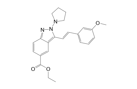 (E)-ethyl-3-(3-methoxystyryl)-2-(pyrrolidin-1-yl)-2H-indazole-5-carboxylate
